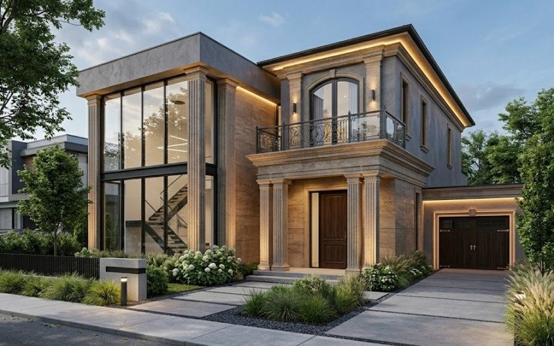 Classic and Modern Fusion Elevation